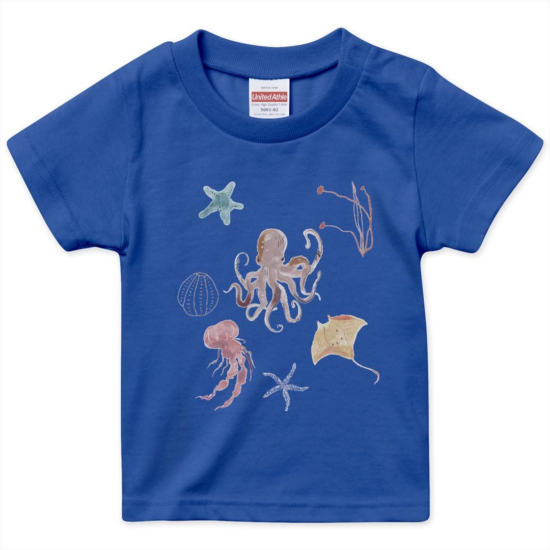選べる20カラー tシャツ キッズ 半袖 デザイン 90 100 110 120 130 140 150 160 Tシャhirt 019922 海の生物 海の生物 かわいい |  | 13