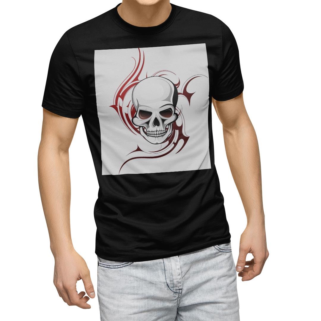 選べる20カラー tシャツ メンズ 半袖 デザイン  S M L XL 2XL 3XL T shirt 002955  ドクロ　骸骨｜emart｜02