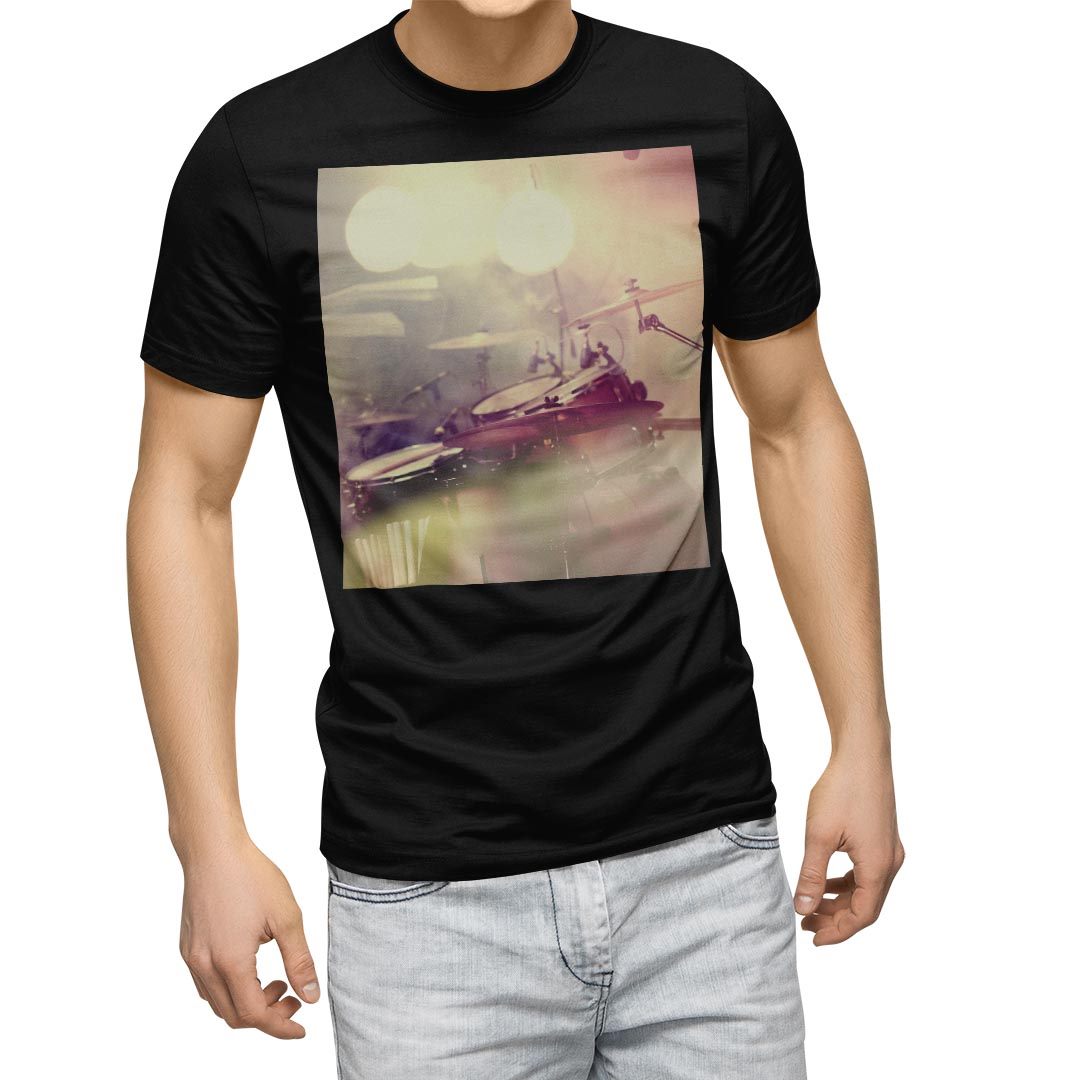 選べる20カラー tシャツ メンズ 半袖 デザイン  S M L XL 2XL 3XL T shirt 011443  ドラム　音楽　バンド｜emart｜02