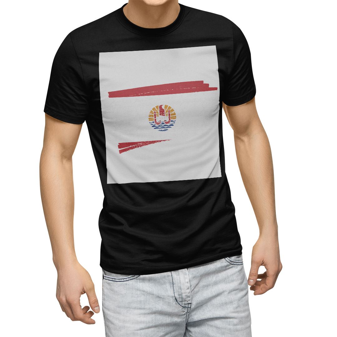 選べる20カラー tシャツ メンズ 半袖 デザイン  S M L XL 2XL 3XL T shirt 018450 国旗 french-polynesia フランス領ポリネシア｜emart｜02