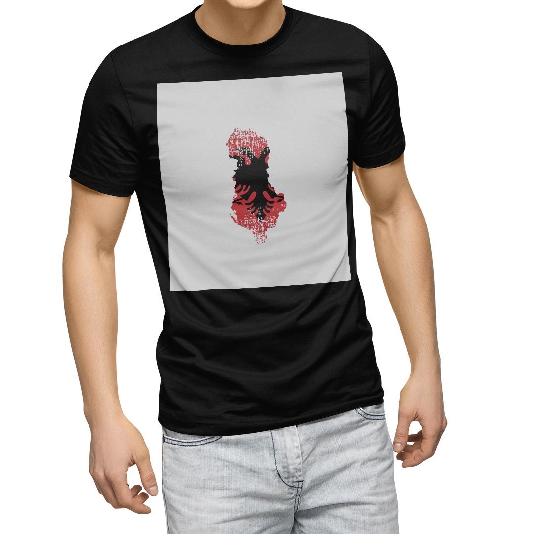 選べる20カラー tシャツ メンズ 半袖 デザイン  S M L XL 2XL 3XL T shirt 018755 国旗 albania アルバニア｜emart｜02