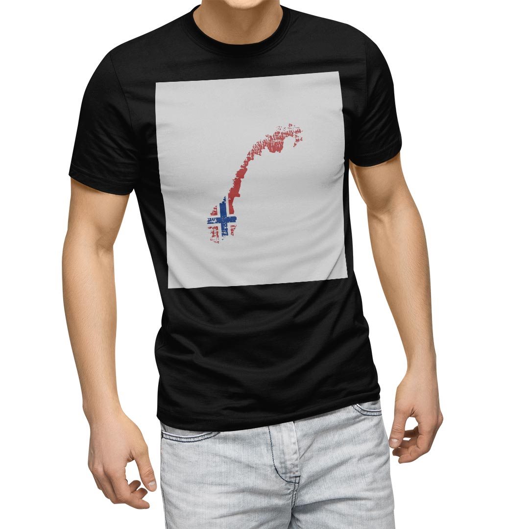 選べる20カラー tシャツ メンズ 半袖 デザイン  S M L XL 2XL 3XL T shirt 018910 国旗 norway ノルウェー｜emart｜02