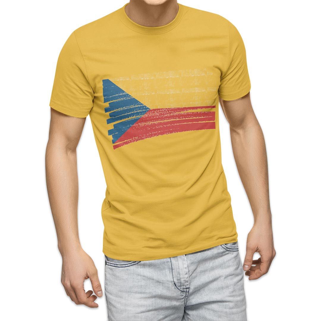選べる20カラー tシャツ メンズ 半袖 デザイン  S M L XL 2XL 3XL T shirt 018428 国旗 czech-republic チェコ共和国｜emart｜07