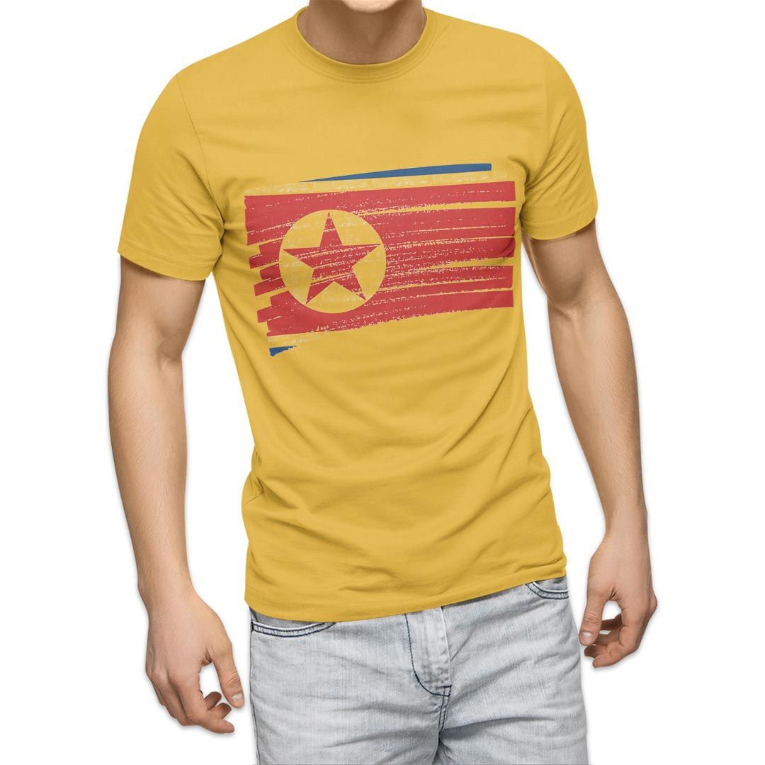 選べる20カラー tシャツ メンズ 半袖 デザイン  S M L XL 2XL 3XL T shirt 018525 国旗 north-korea 北朝鮮｜emart｜07
