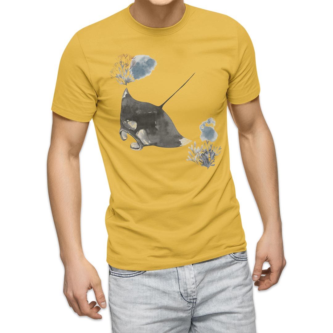 選べる20カラー tシャツ メンズ 半袖 デザイン  S M L XL 2XL 3XL T shirt 019931 海の生物 海の生物 マンタ｜emart｜07