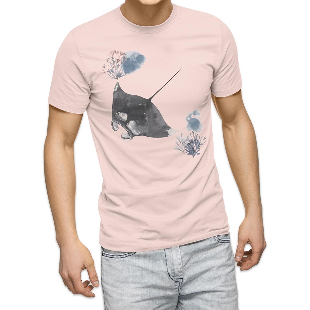 選べる20カラー tシャツ メンズ 半袖 デザイン  S M L XL 2XL 3XL T shirt 019931 海の生物 海の生物 マンタ｜emart｜10