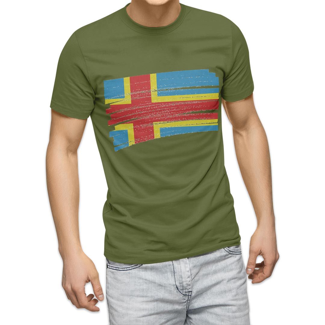 選べる20カラー tシャツ メンズ 半袖 デザイン  S M L XL 2XL 3XL T shirt 018378 国旗 aland-islands オーランド諸島｜emart｜15