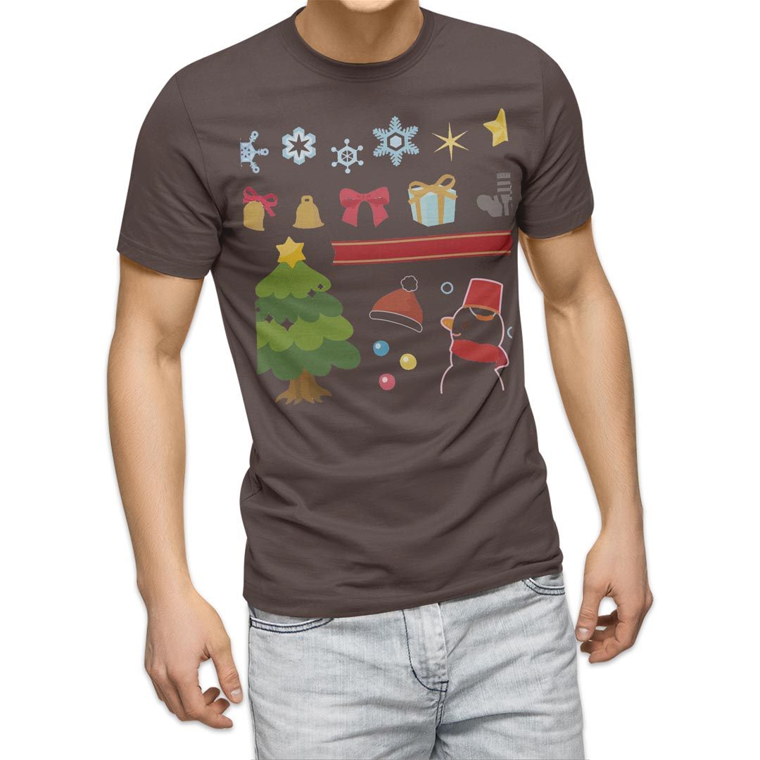 選べる20カラー tシャツ メンズ 半袖 デザイン  S M L XL 2XL 3XL T shirt 009252  クリスマス　スノーマン　冬｜emart｜04