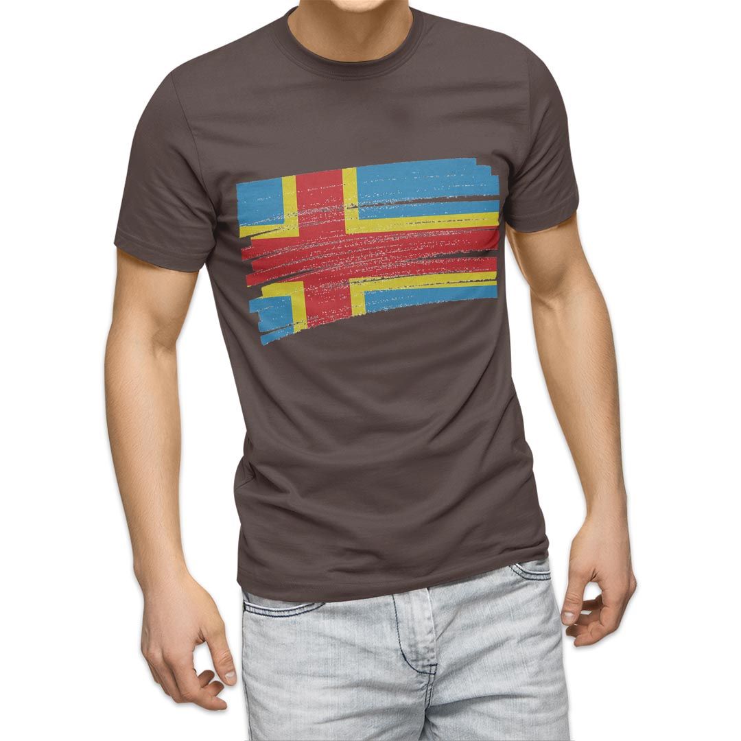 選べる20カラー tシャツ メンズ 半袖 デザイン  S M L XL 2XL 3XL T shirt 018378 国旗 aland-islands オーランド諸島｜emart｜04