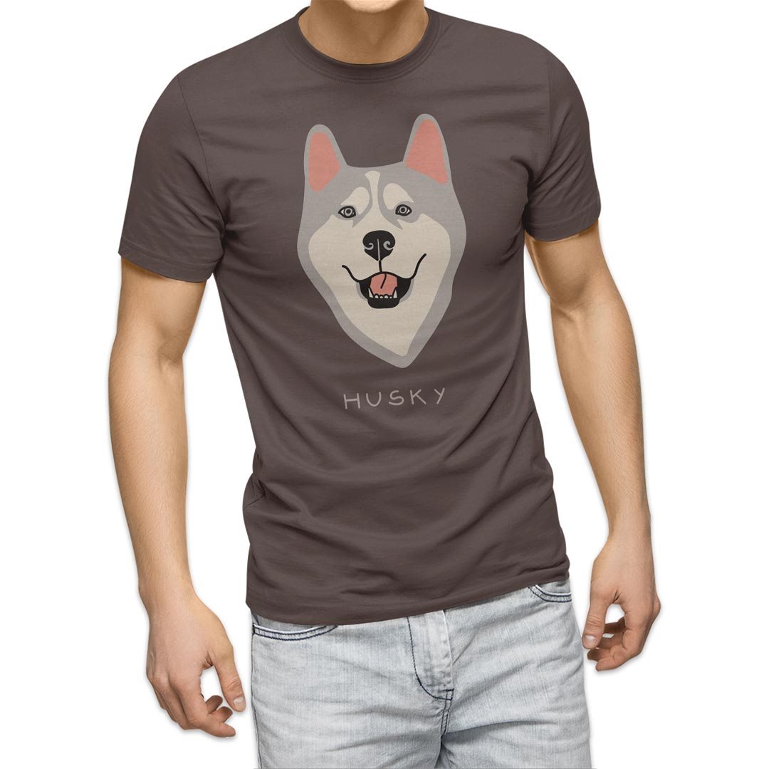 選べる20カラー tシャツ メンズ 半袖 デザイン  S M L XL 2XL 3XL T shirt 022600  犬 ハスキー｜emart｜04