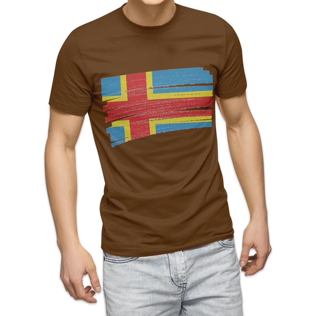 選べる20カラー tシャツ メンズ 半袖 デザイン  S M L XL 2XL 3XL T shirt 018378 国旗 aland-islands オーランド諸島｜emart｜13