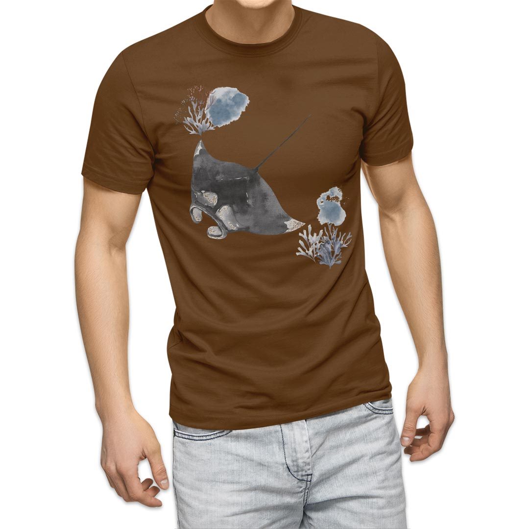 選べる20カラー tシャツ メンズ 半袖 デザイン  S M L XL 2XL 3XL T shirt 019931 海の生物 海の生物 マンタ｜emart｜13