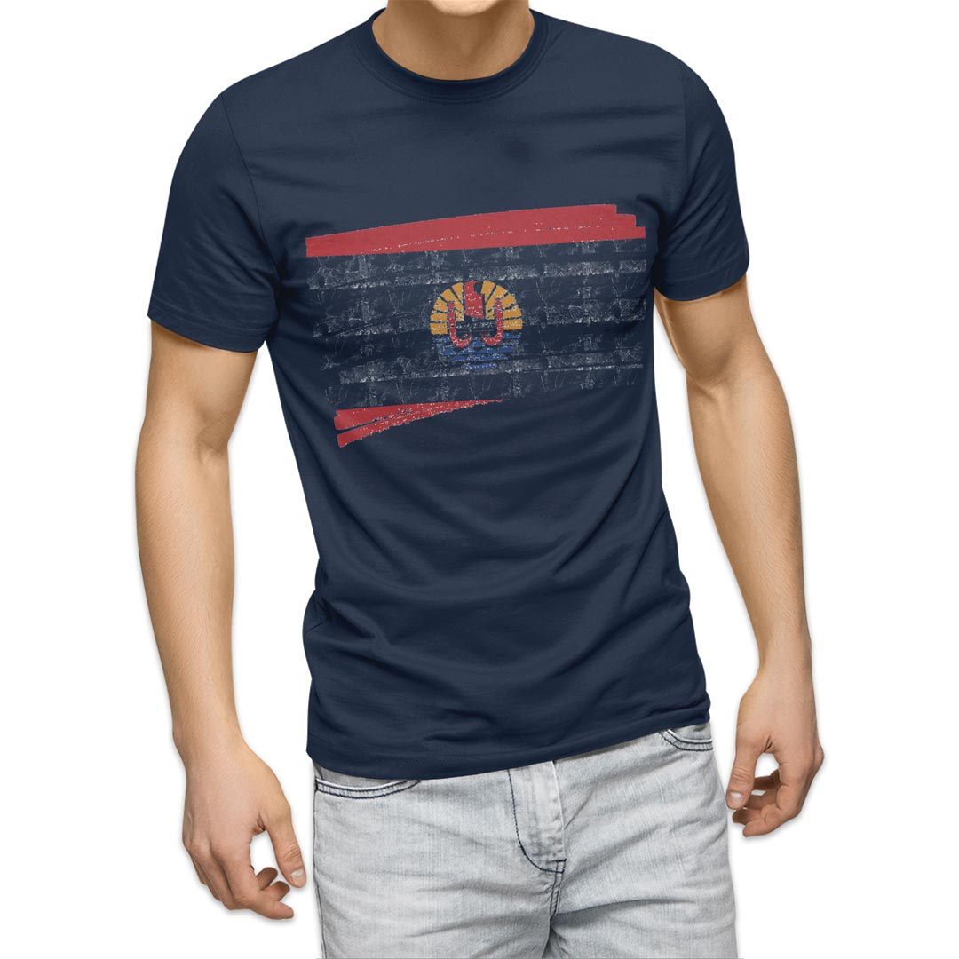 選べる20カラー tシャツ メンズ 半袖 デザイン  S M L XL 2XL 3XL T shirt 018450 国旗 french-polynesia フランス領ポリネシア｜emart｜17