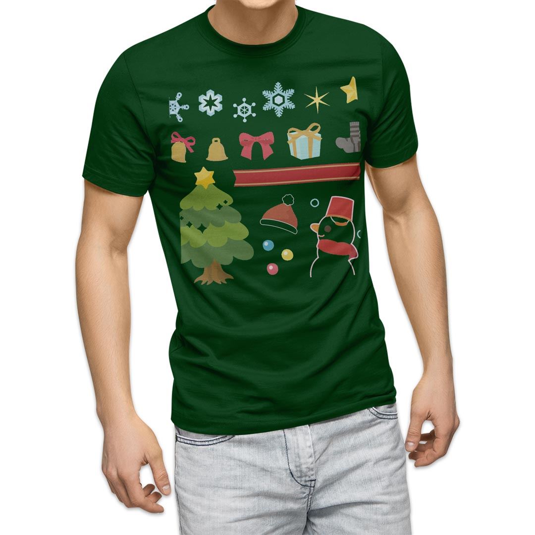 選べる20カラー tシャツ メンズ 半袖 デザイン  S M L XL 2XL 3XL T shirt 009252  クリスマス　スノーマン　冬｜emart｜14