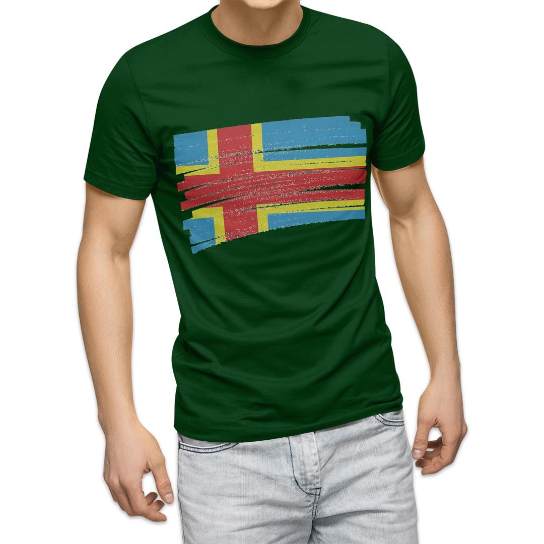 選べる20カラー tシャツ メンズ 半袖 デザイン  S M L XL 2XL 3XL T shirt 018378 国旗 aland-islands オーランド諸島｜emart｜14