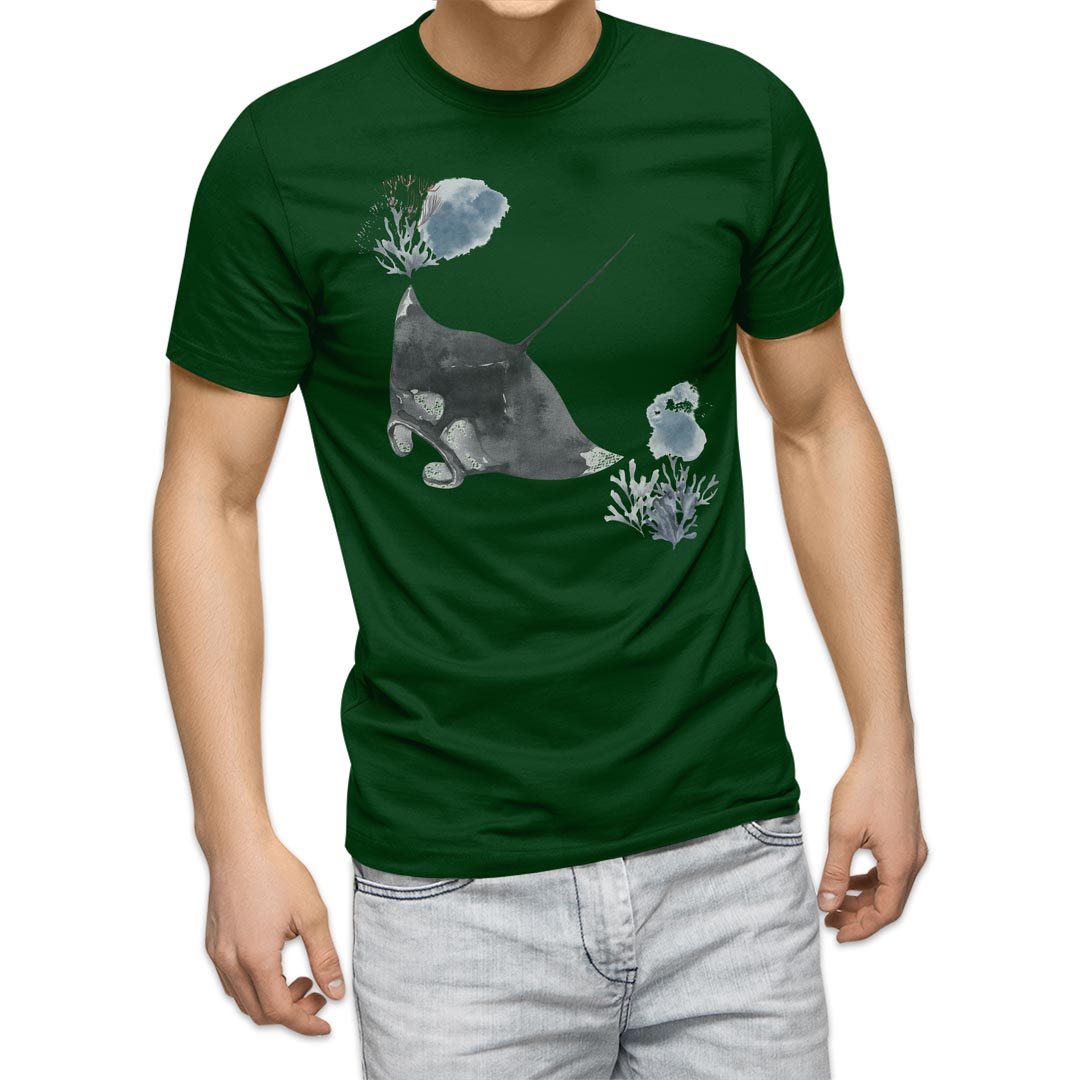 選べる20カラー tシャツ メンズ 半袖 デザイン  S M L XL 2XL 3XL T shirt 019931 海の生物 海の生物 マンタ｜emart｜14