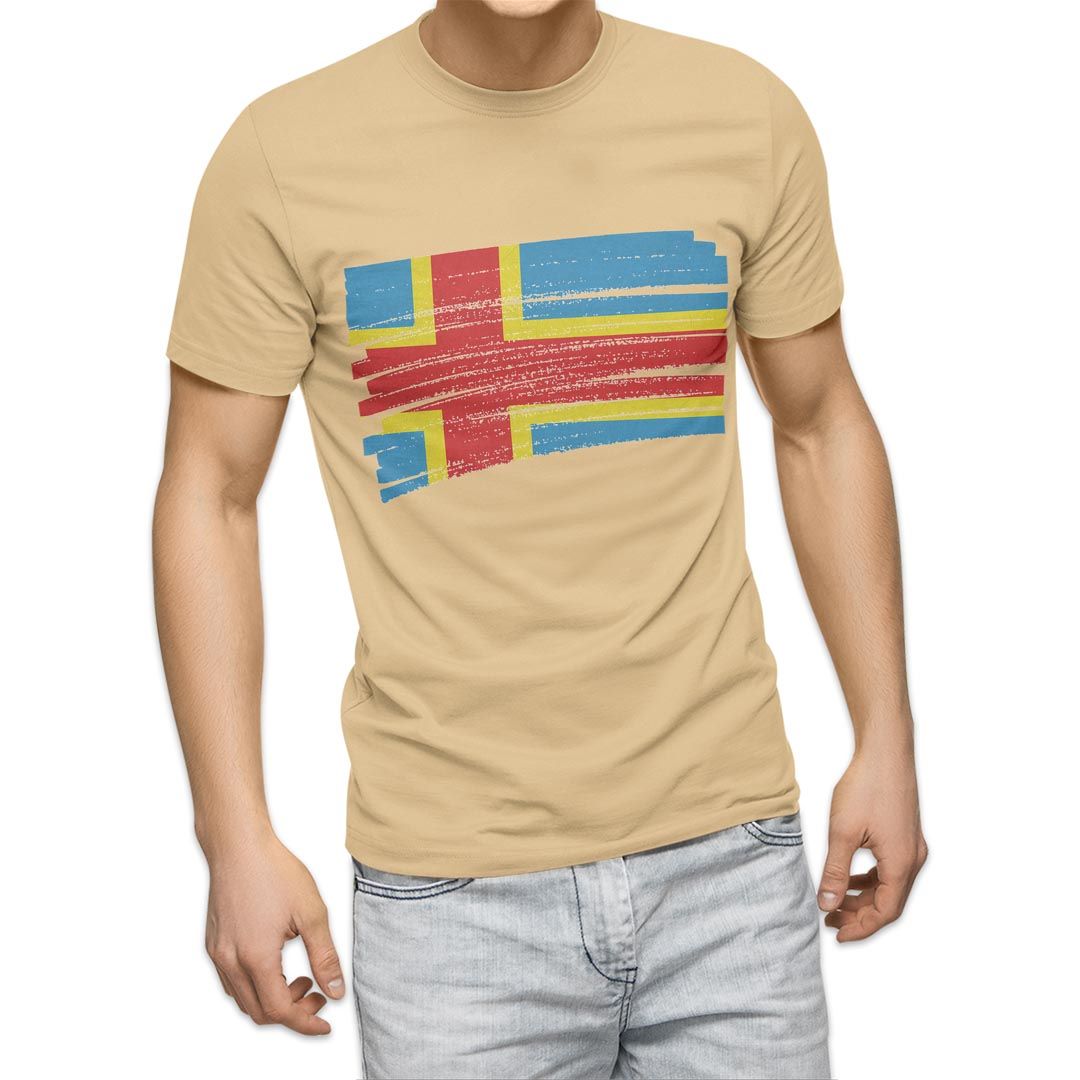 選べる20カラー tシャツ メンズ 半袖 デザイン  S M L XL 2XL 3XL T shirt 018378 国旗 aland-islands オーランド諸島｜emart｜05