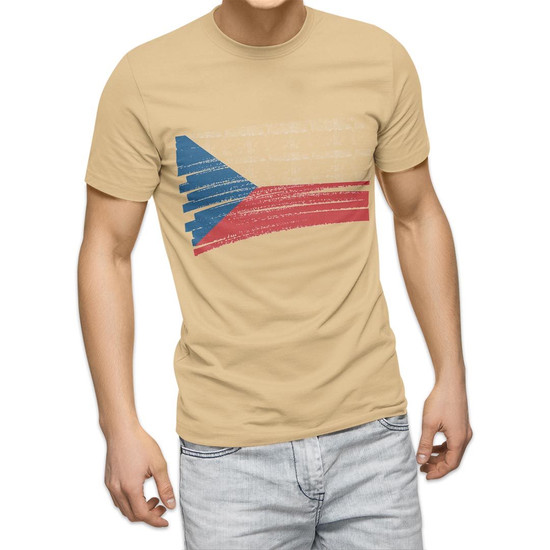 選べる20カラー tシャツ メンズ 半袖 デザイン  S M L XL 2XL 3XL T shirt 018428 国旗 czech-republic チェコ共和国｜emart｜05