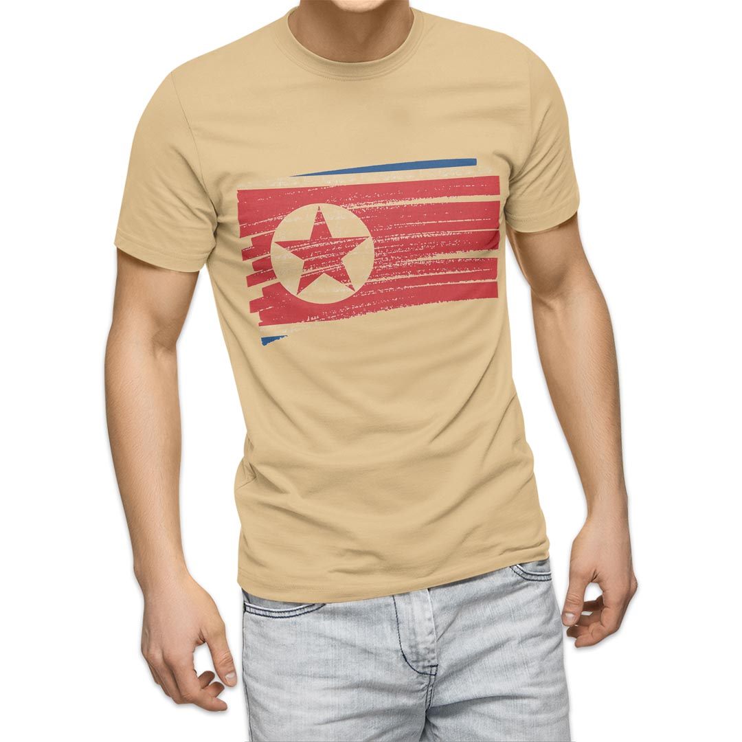 選べる20カラー tシャツ メンズ 半袖 デザイン  S M L XL 2XL 3XL T shirt 018525 国旗 north-korea 北朝鮮｜emart｜05