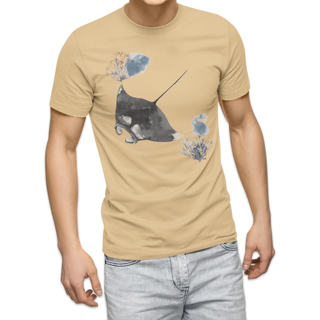 選べる20カラー tシャツ メンズ 半袖 デザイン  S M L XL 2XL 3XL T shirt 019931 海の生物 海の生物 マンタ｜emart｜05