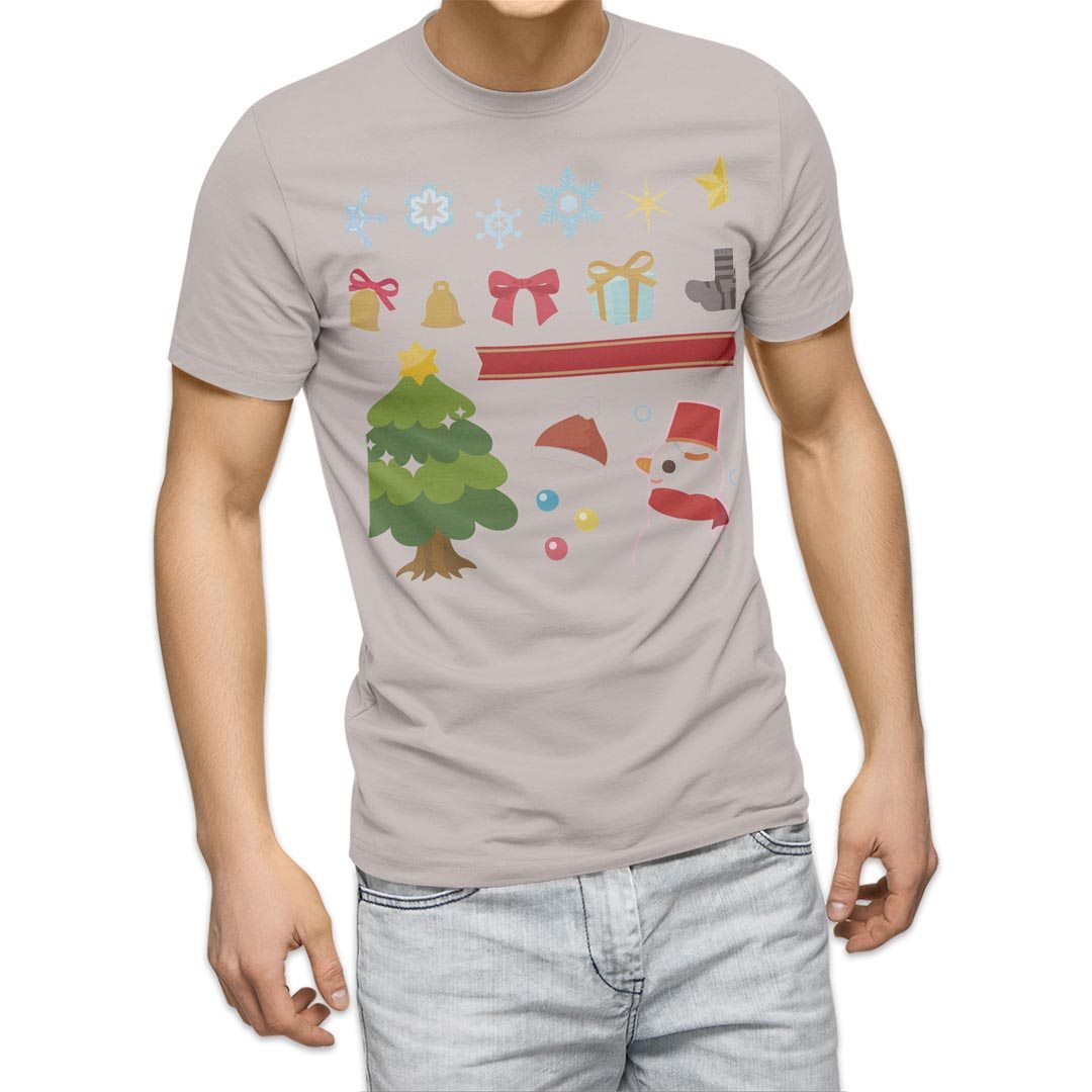 選べる20カラー tシャツ メンズ 半袖 デザイン  S M L XL 2XL 3XL T shirt 009252  クリスマス　スノーマン　冬｜emart｜03