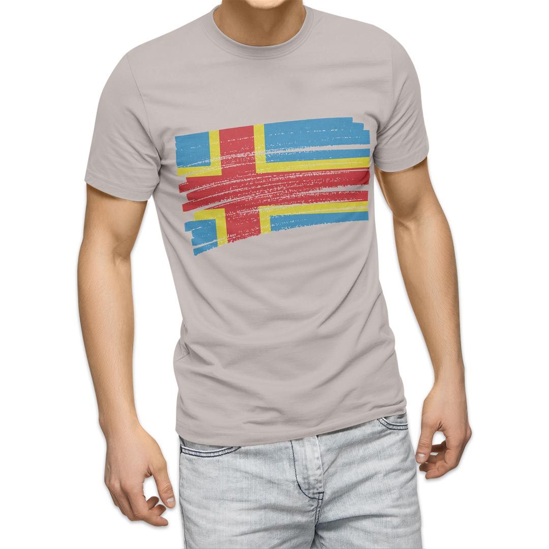 選べる20カラー tシャツ メンズ 半袖 デザイン  S M L XL 2XL 3XL T shirt 018378 国旗 aland-islands オーランド諸島｜emart｜03