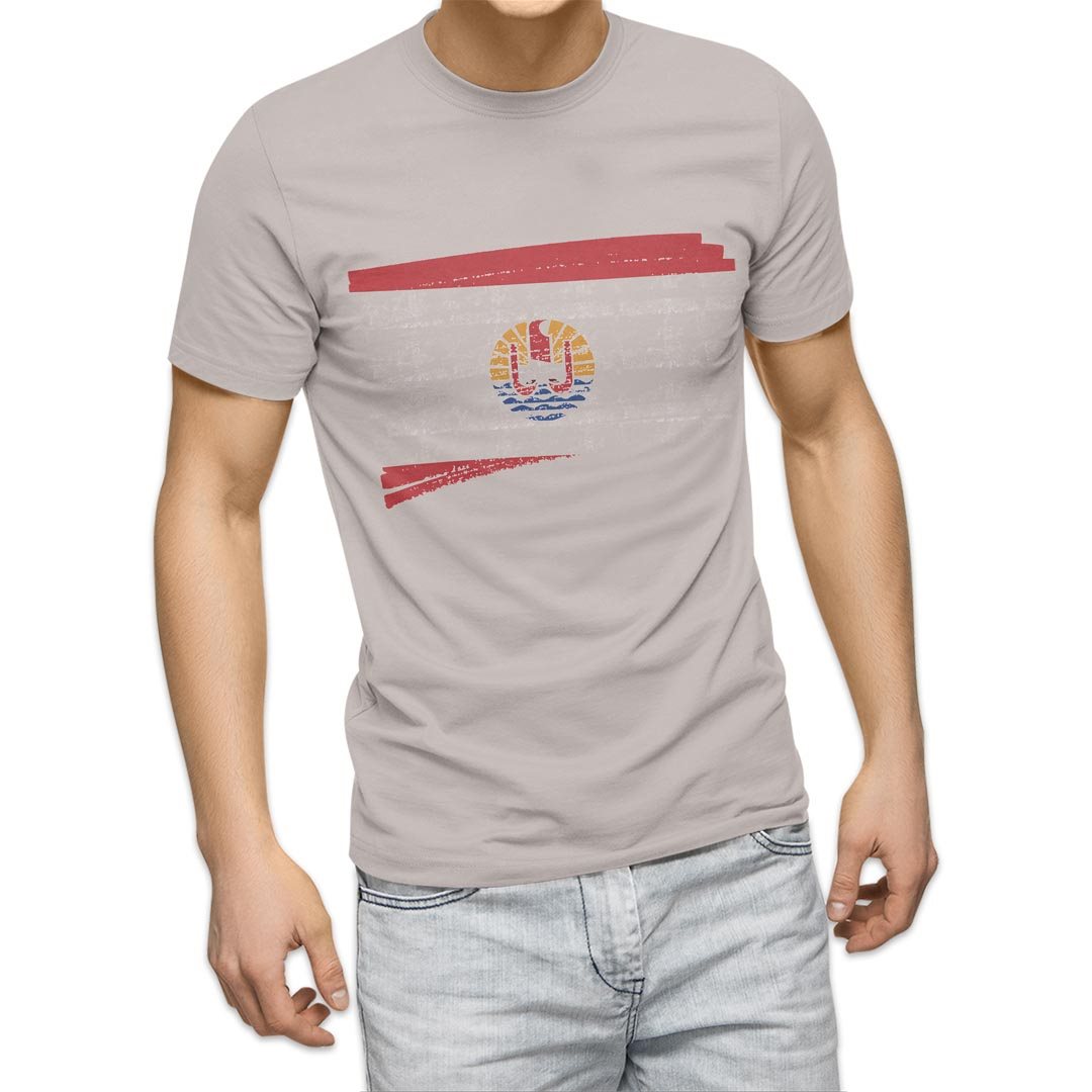 選べる20カラー tシャツ メンズ 半袖 デザイン  S M L XL 2XL 3XL T shirt 018450 国旗 french-polynesia フランス領ポリネシア｜emart｜03
