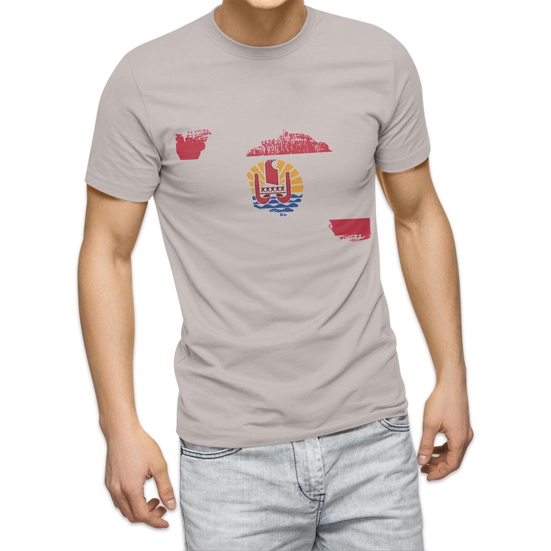 選べる20カラー tシャツ メンズ 半袖 デザイン  S M L XL 2XL 3XL T shirt 018829 国旗 french_polynesia フランス領ポリネシア｜emart｜03