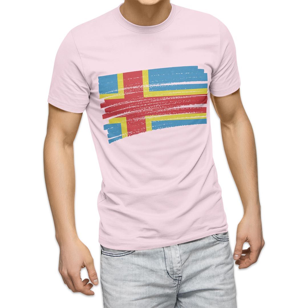 選べる20カラー tシャツ メンズ 半袖 デザイン  S M L XL 2XL 3XL T shirt 018378 国旗 aland-islands オーランド諸島｜emart｜09
