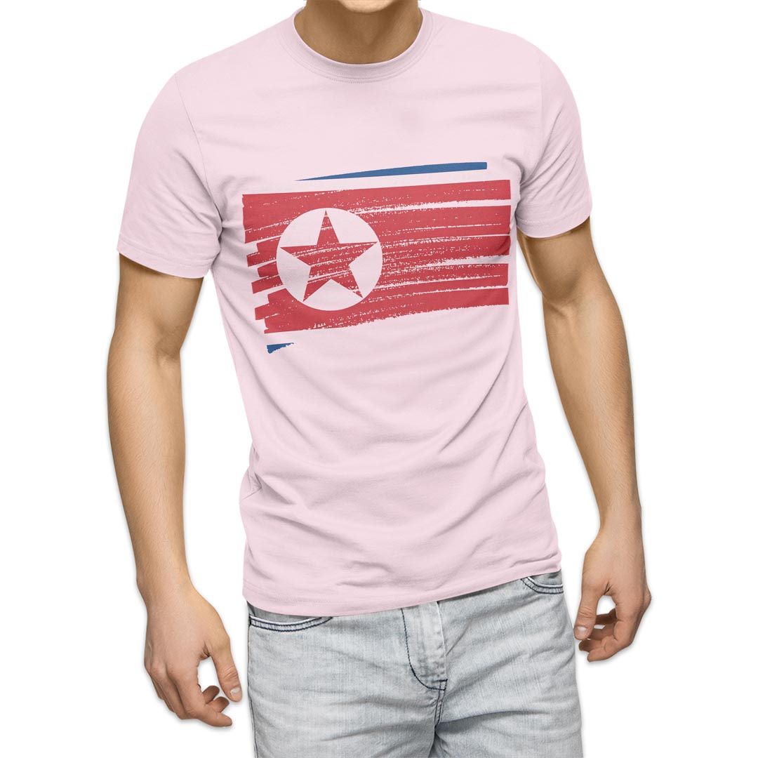 選べる20カラー tシャツ メンズ 半袖 デザイン  S M L XL 2XL 3XL T shirt 018525 国旗 north-korea 北朝鮮｜emart｜09