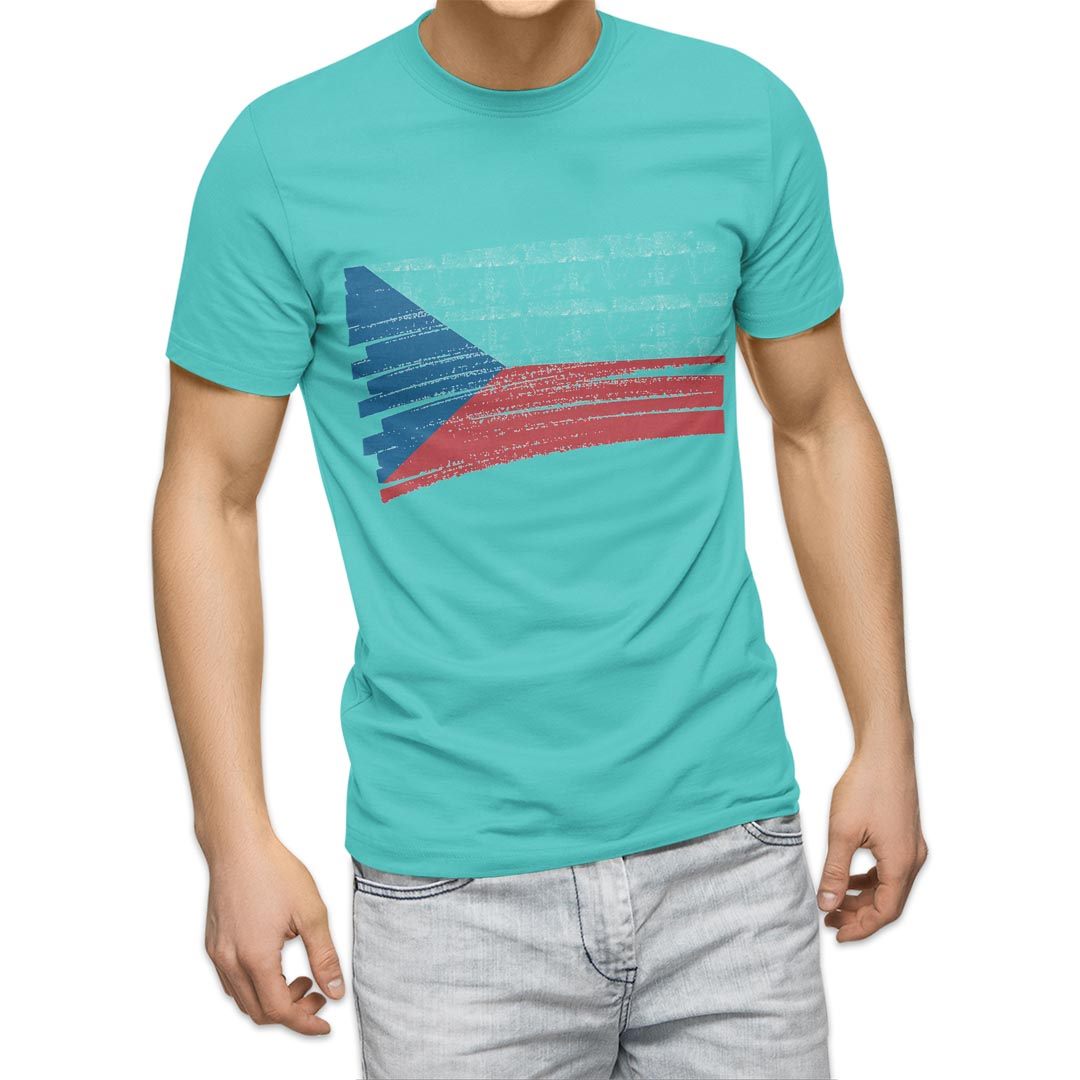 選べる20カラー tシャツ メンズ 半袖 デザイン  S M L XL 2XL 3XL T shirt 018428 国旗 czech-republic チェコ共和国｜emart｜21