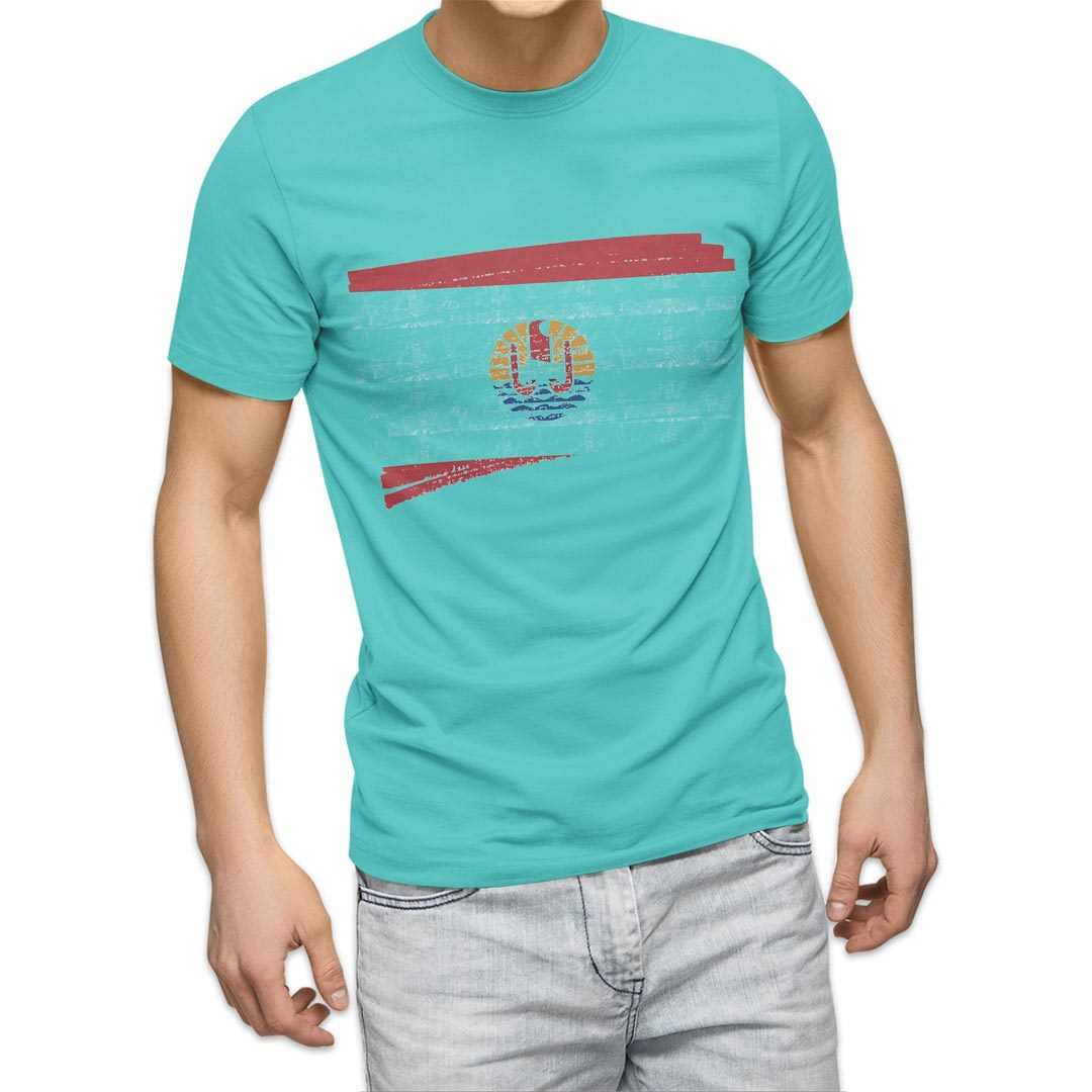選べる20カラー tシャツ メンズ 半袖 デザイン  S M L XL 2XL 3XL T shirt 018450 国旗 french-polynesia フランス領ポリネシア｜emart｜21