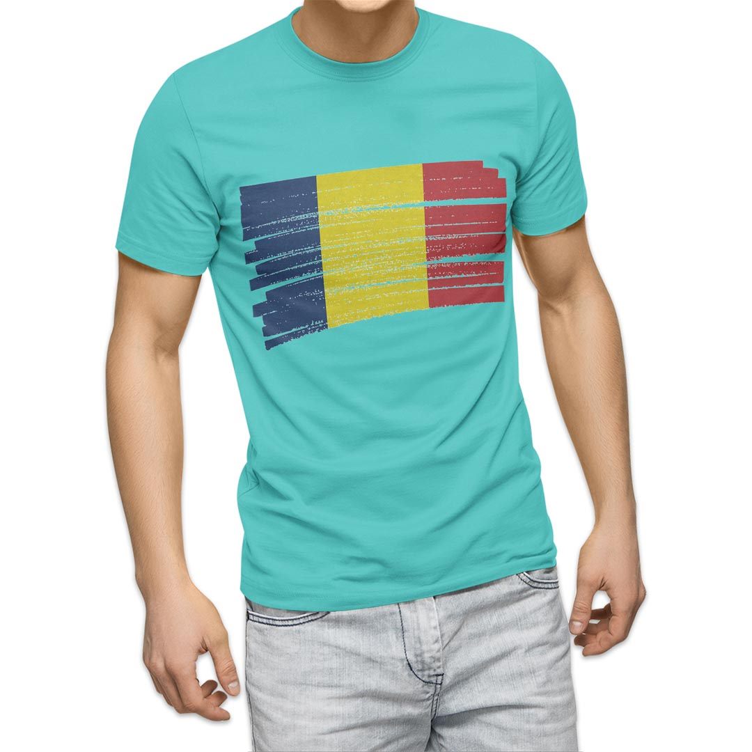 選べる20カラー tシャツ メンズ 半袖 デザイン  S M L XL 2XL 3XL T shirt 018543 国旗 romania ルーマニア｜emart｜21