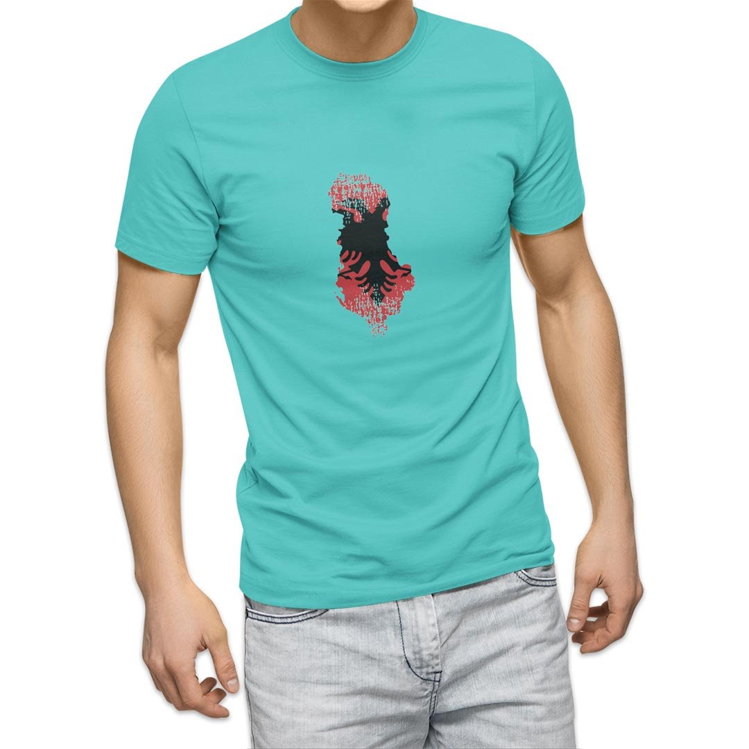 選べる20カラー tシャツ メンズ 半袖 デザイン  S M L XL 2XL 3XL T shirt 018755 国旗 albania アルバニア｜emart｜21