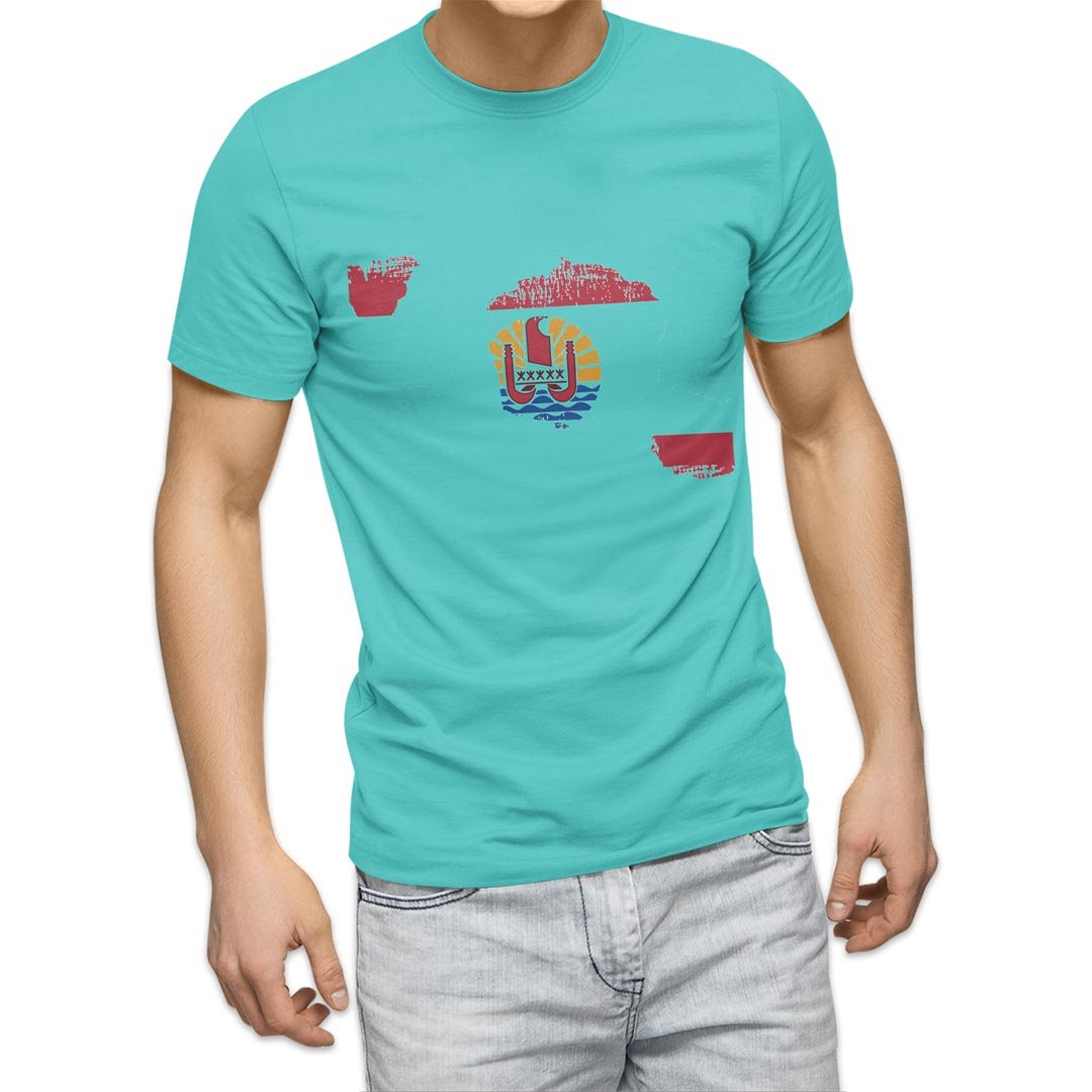 選べる20カラー tシャツ メンズ 半袖 デザイン  S M L XL 2XL 3XL T shirt 018829 国旗 french_polynesia フランス領ポリネシア｜emart｜21