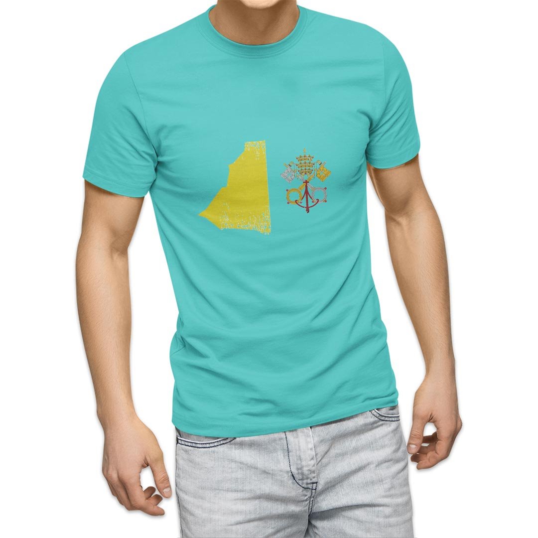 選べる20カラー tシャツ メンズ 半袖 デザイン  S M L XL 2XL 3XL T shirt 018982 国旗 vatican バチカン｜emart｜21