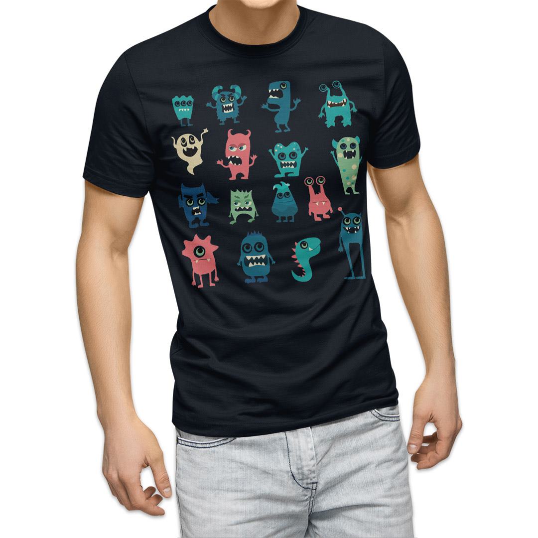 選べる20カラー tシャツ メンズ 半袖 デザイン  S M L XL 2XL 3XL T shirt 015774  おばけ　宇宙人　キャラクター　かわいい｜emart｜18
