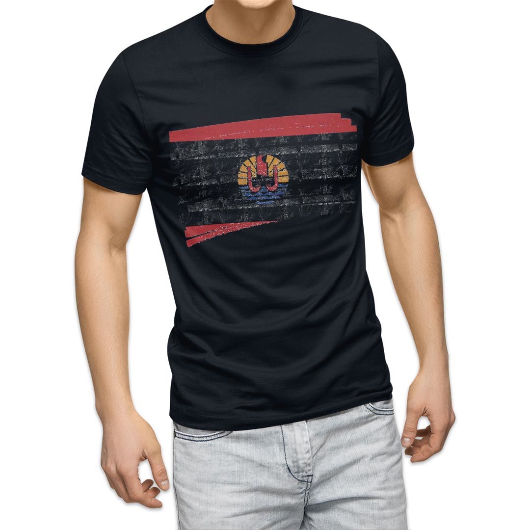 選べる20カラー tシャツ メンズ 半袖 デザイン  S M L XL 2XL 3XL T shirt 018450 国旗 french-polynesia フランス領ポリネシア｜emart｜18