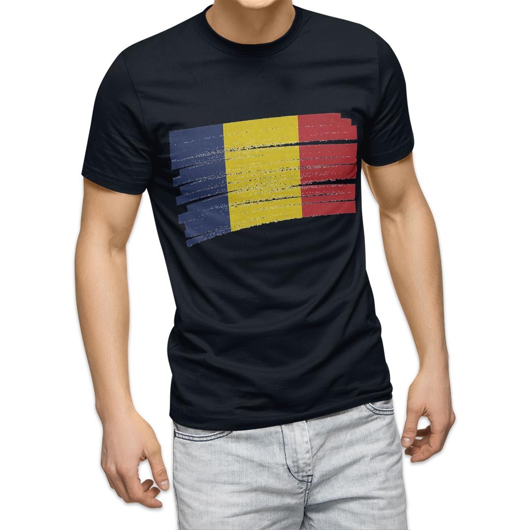 選べる20カラー tシャツ メンズ 半袖 デザイン  S M L XL 2XL 3XL T shirt 018543 国旗 romania ルーマニア｜emart｜18