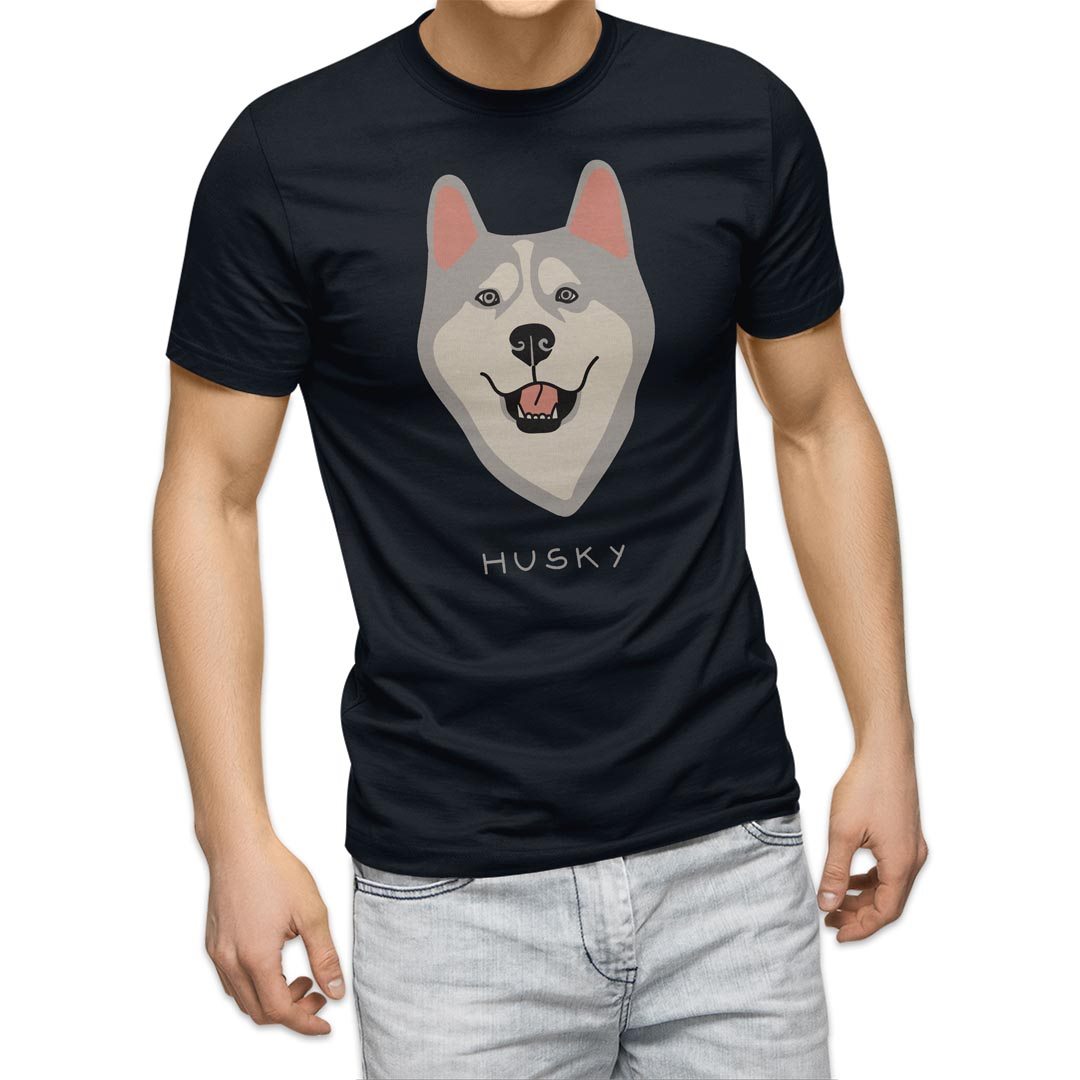 選べる20カラー tシャツ メンズ 半袖 デザイン  S M L XL 2XL 3XL T shirt 022600  犬 ハスキー｜emart｜18