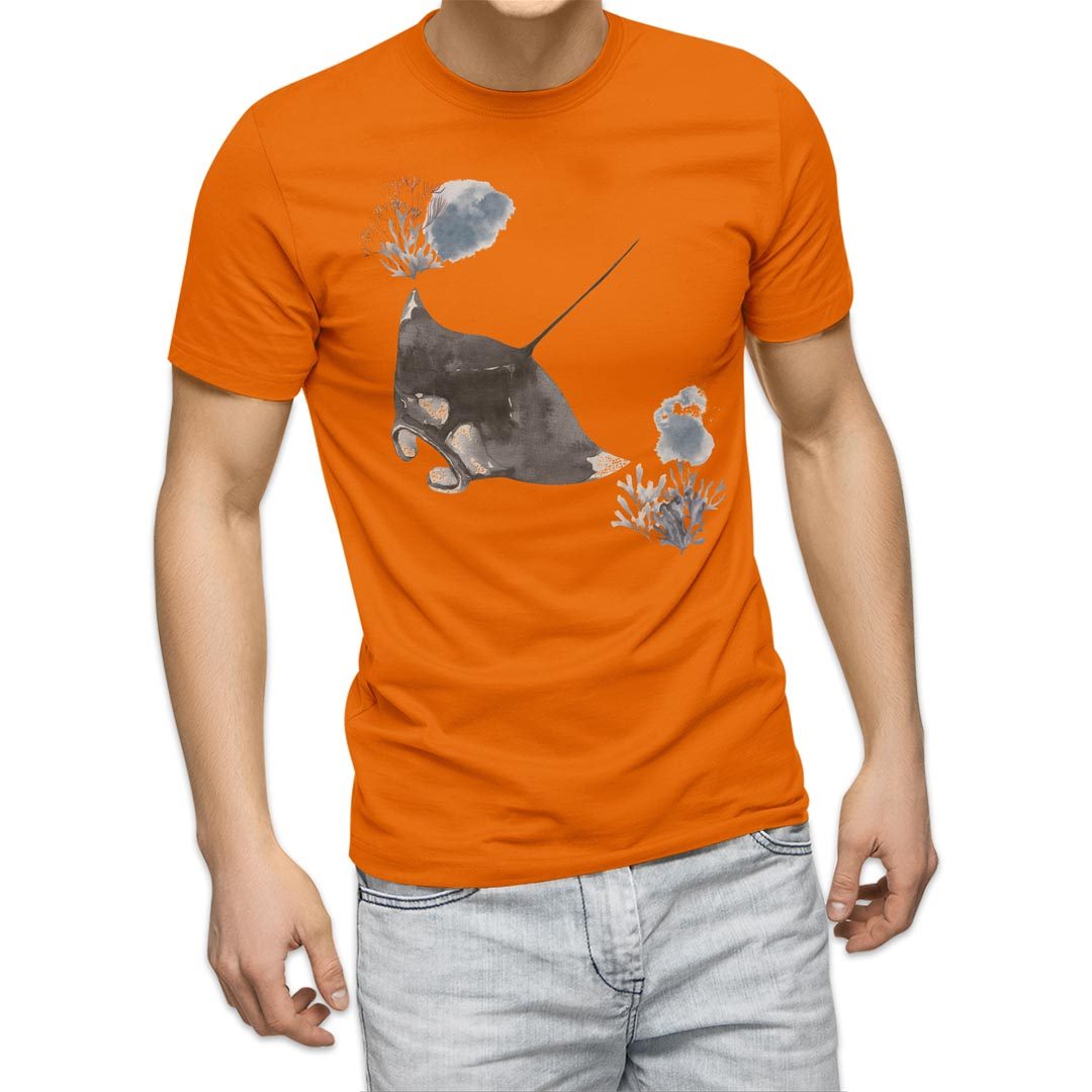選べる20カラー tシャツ メンズ 半袖 デザイン  S M L XL 2XL 3XL T shirt 019931 海の生物 海の生物 マンタ｜emart｜08