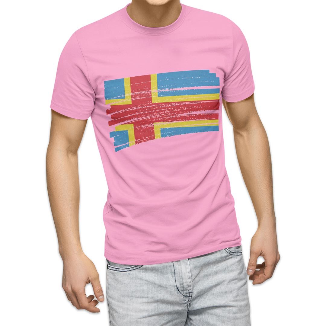 選べる20カラー tシャツ メンズ 半袖 デザイン  S M L XL 2XL 3XL T shirt 018378 国旗 aland-islands オーランド諸島｜emart｜11