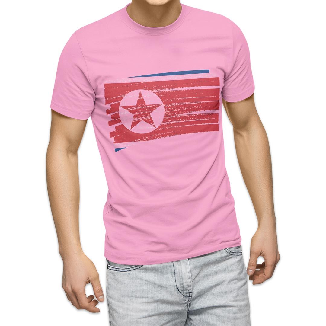 選べる20カラー tシャツ メンズ 半袖 デザイン  S M L XL 2XL 3XL T shirt 018525 国旗 north-korea 北朝鮮｜emart｜11