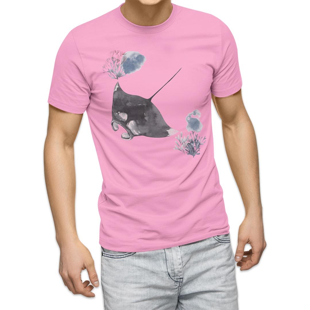 選べる20カラー tシャツ メンズ 半袖 デザイン  S M L XL 2XL 3XL T shirt 019931 海の生物 海の生物 マンタ｜emart｜11