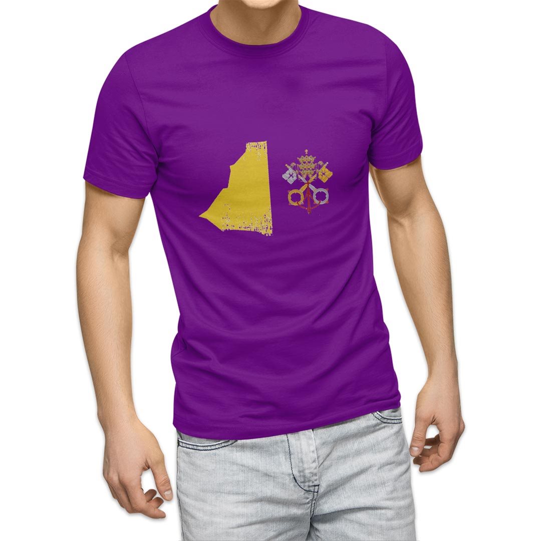 選べる20カラー tシャツ メンズ 半袖 デザイン  S M L XL 2XL 3XL T shirt 018982 国旗 vatican バチカン｜emart｜20