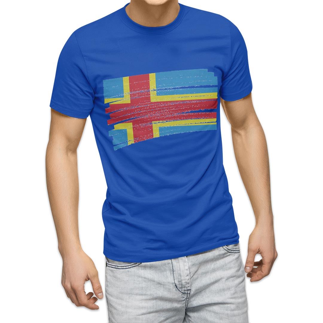 選べる20カラー tシャツ メンズ 半袖 デザイン  S M L XL 2XL 3XL T shirt 018378 国旗 aland-islands オーランド諸島｜emart｜16