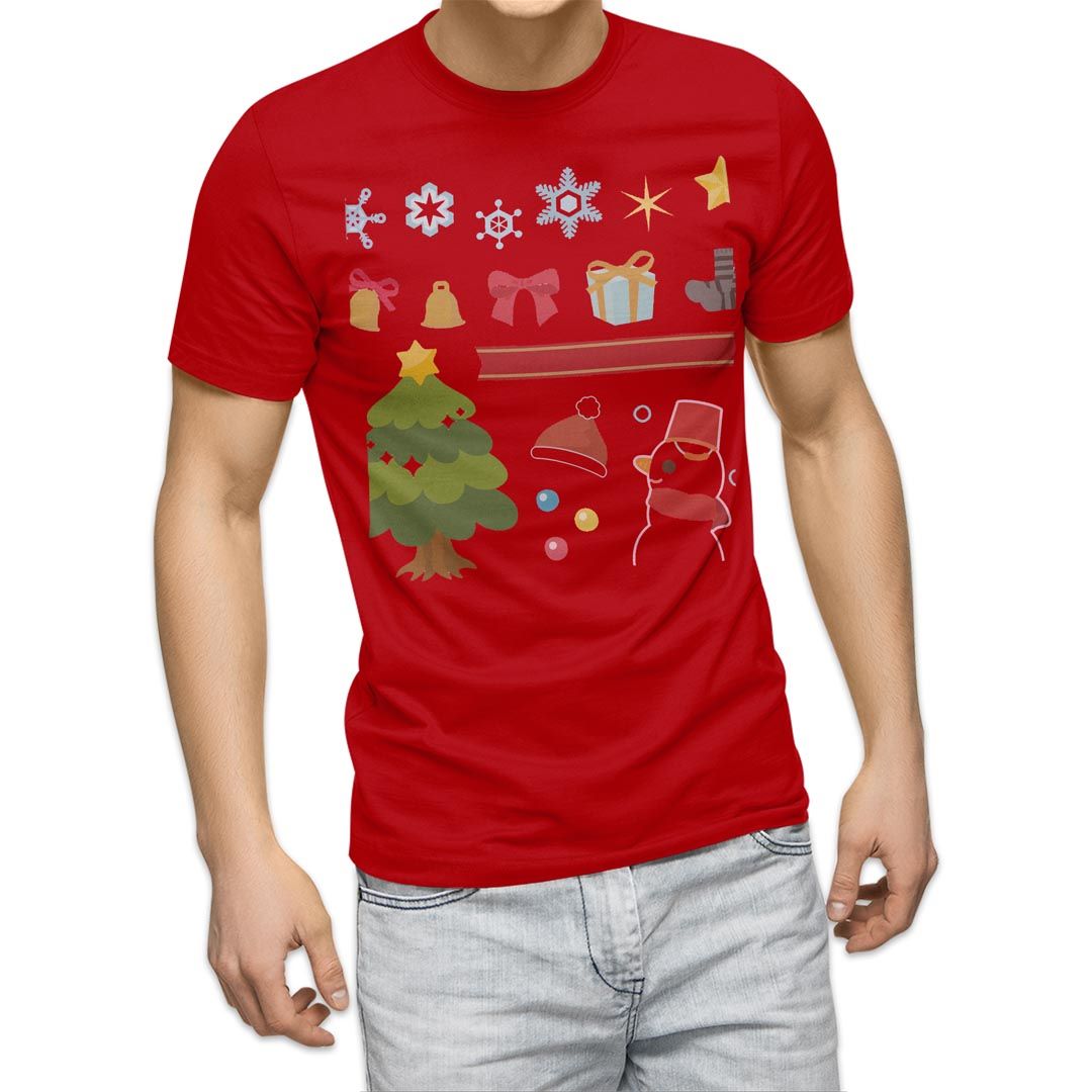 選べる20カラー tシャツ メンズ 半袖 デザイン  S M L XL 2XL 3XL T shirt 009252  クリスマス　スノーマン　冬｜emart｜12