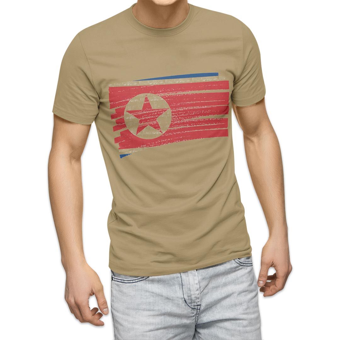 選べる20カラー tシャツ メンズ 半袖 デザイン  S M L XL 2XL 3XL T shirt 018525 国旗 north-korea 北朝鮮｜emart｜06