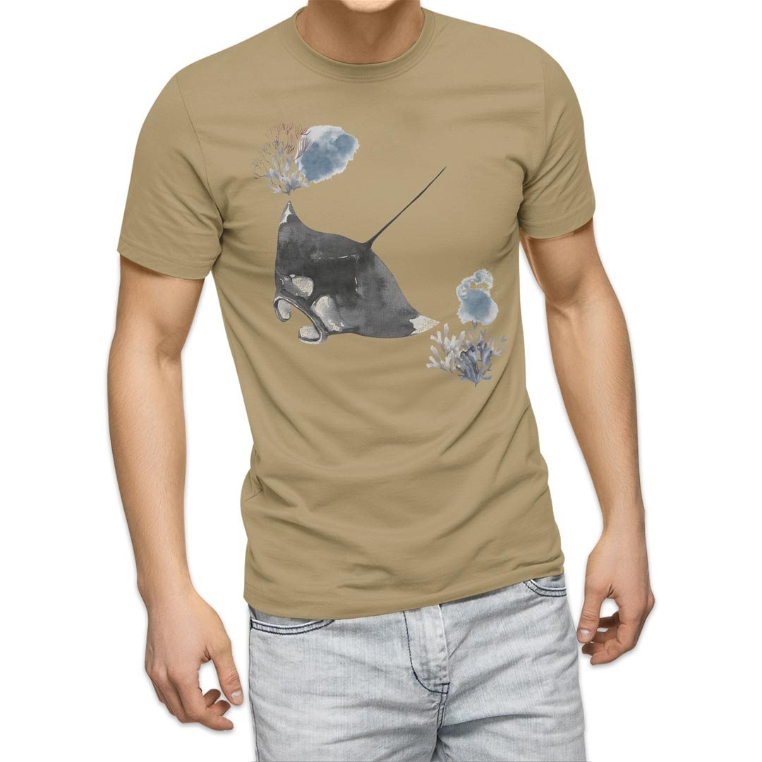 選べる20カラー tシャツ メンズ 半袖 デザイン  S M L XL 2XL 3XL T shirt 019931 海の生物 海の生物 マンタ｜emart｜06
