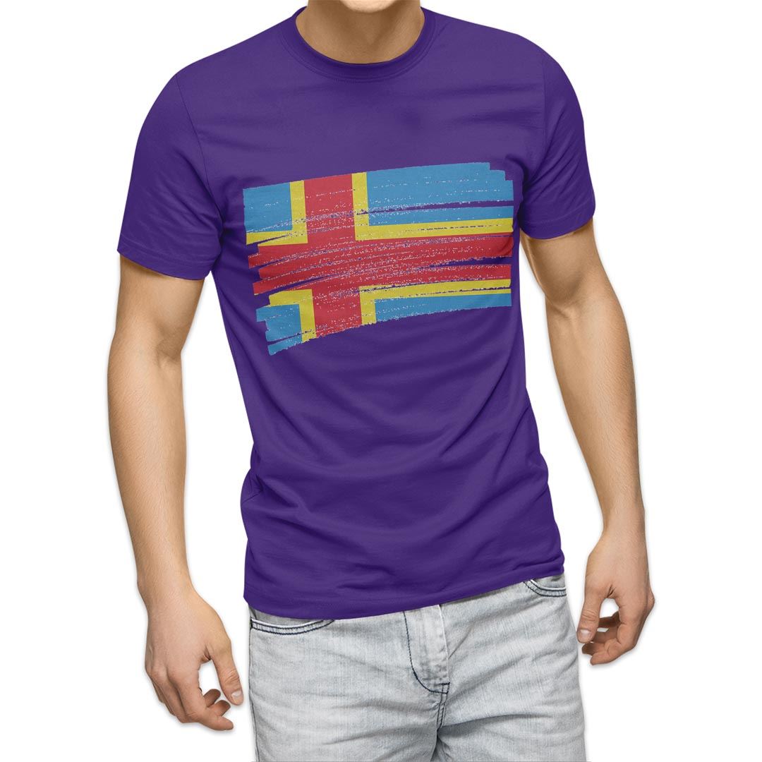 選べる20カラー tシャツ メンズ 半袖 デザイン  S M L XL 2XL 3XL T shirt 018378 国旗 aland-islands オーランド諸島｜emart｜19
